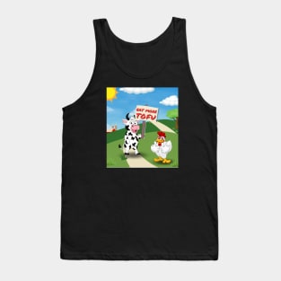 Eat More Tofu - Country Road Humor Design Tank Top